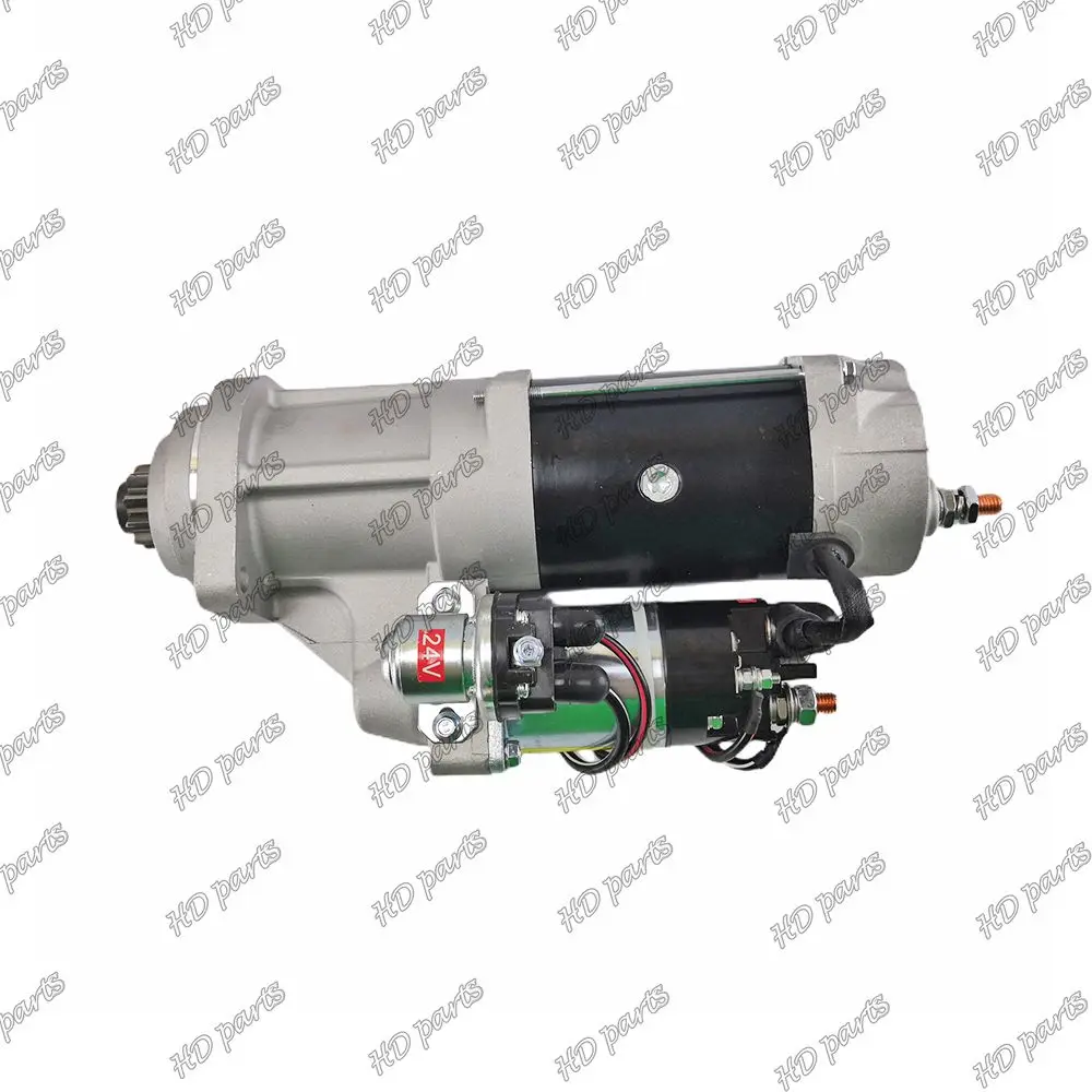 QSB6.7 R290-9 Starter Motor 24V 10T 7.5KW 4934655 4935789 5336432 128000-256 For Cummins Engine
