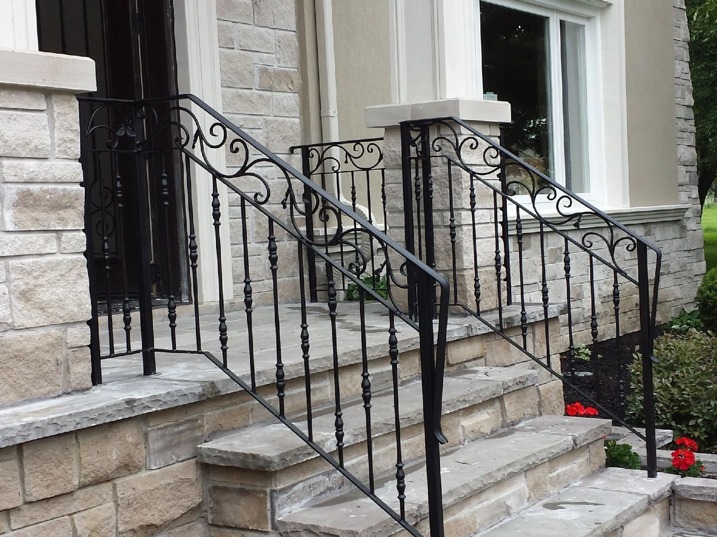 Iron Railings Front Proch Iron Art Home Used Black Galvanized Metal Railing