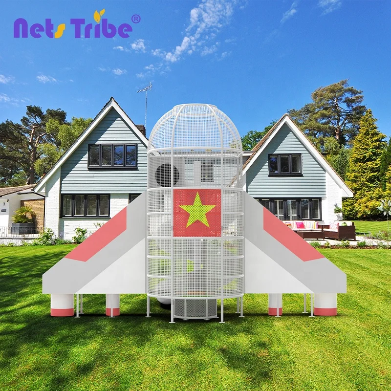 Оборудование для детской маленькой игровой площадки NetsTribe, горка на открытом воздухе, самолёт с тематикой, детская игровая площадка, оборудование на заказ