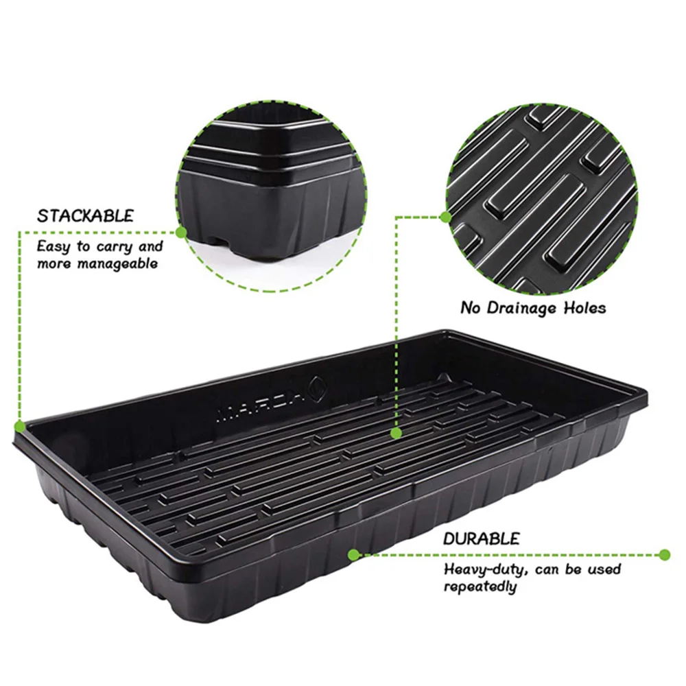 Custom Logo Seed Tray Microgreen Nursery Plant Trays 1020 Flat Hydroponic Trays For Microgreen