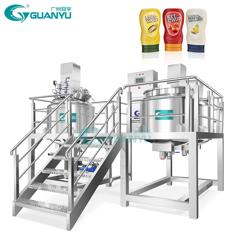 2022 New design high efficiency CE approved button PLC Control optional detergent body cream making machine