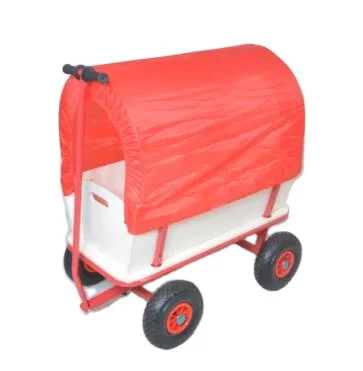 long handle red steel tools cars used kids wooden wagon push cart kart tc1812m outdoor