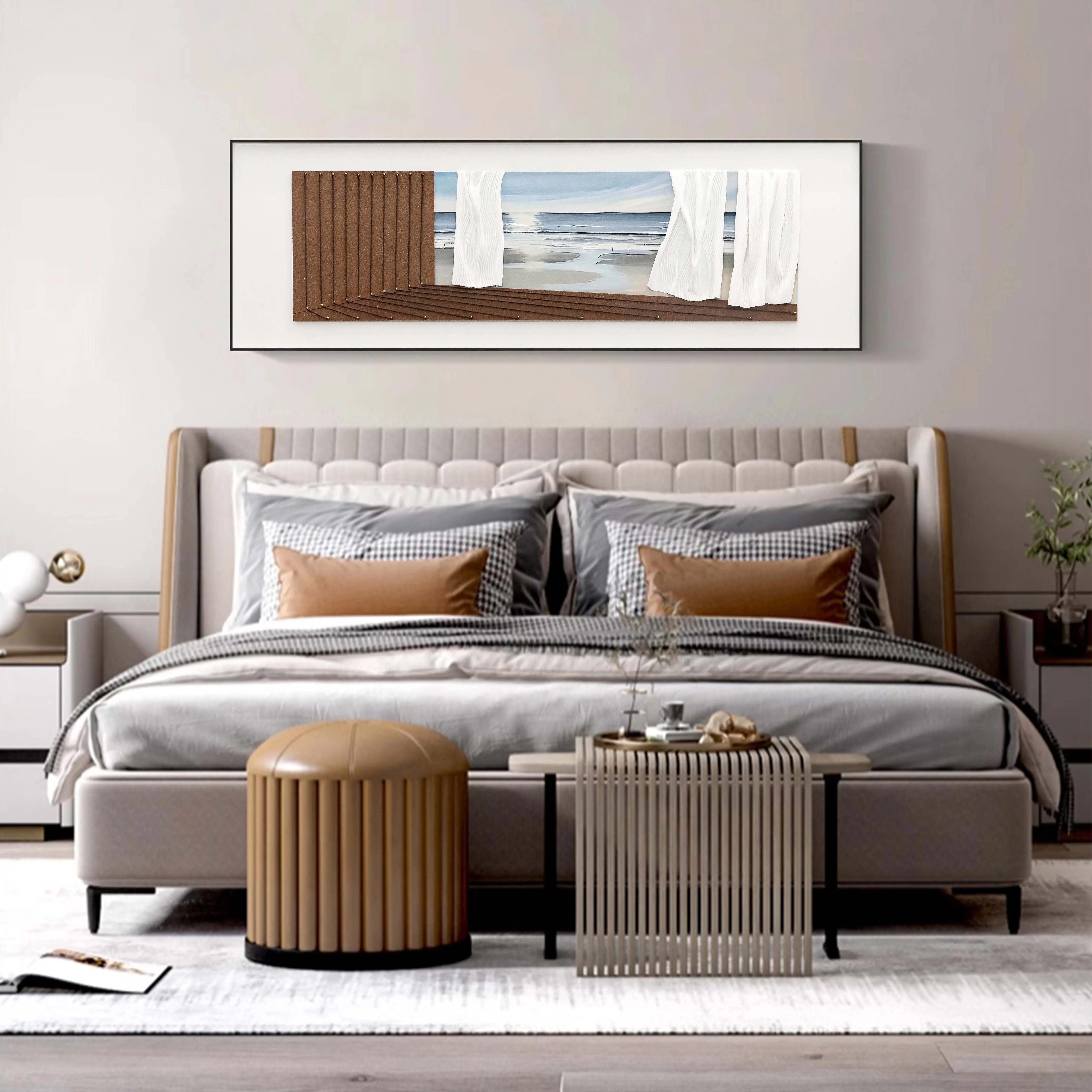 bedside abstract painting Simple modern painting wall decor for home hotel 3D mural  decorative painting