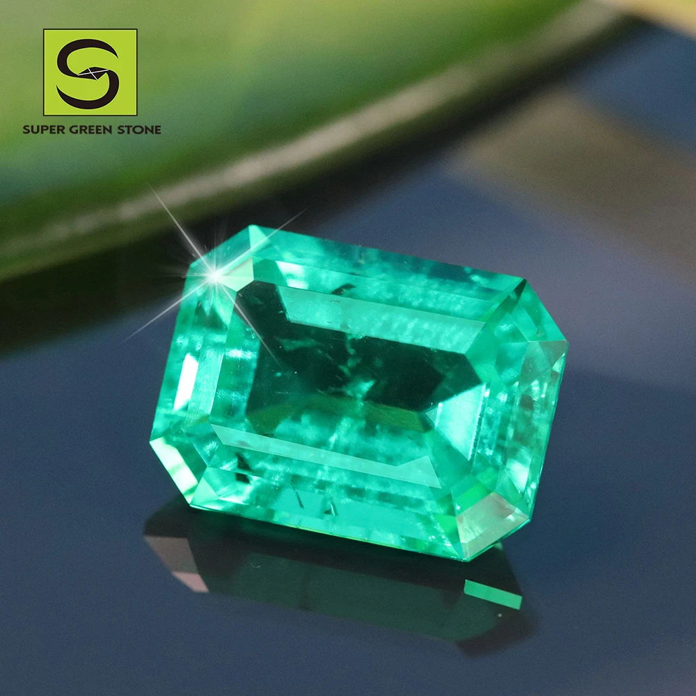 SuperGS Top Emerald Gemstone GRC Certificate Lab Grown Emerald rough emerald price per carat rough gemstones For emerald ring