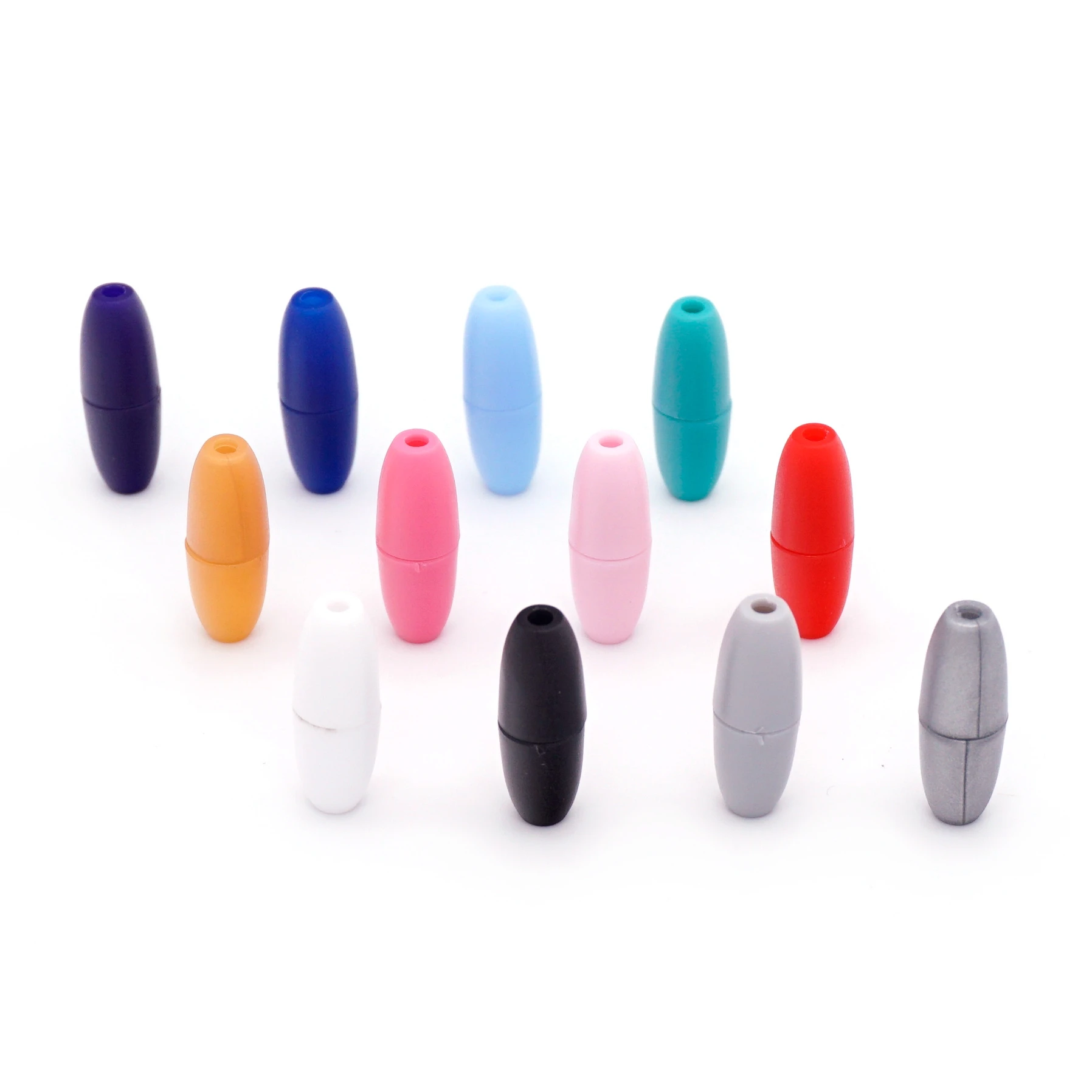 Cheap Fashion Plastic Breakaway Clasps Baby Teething Necklace Bracelet Magnetic Clasp Bead Barrel Connectors for jewelry Making