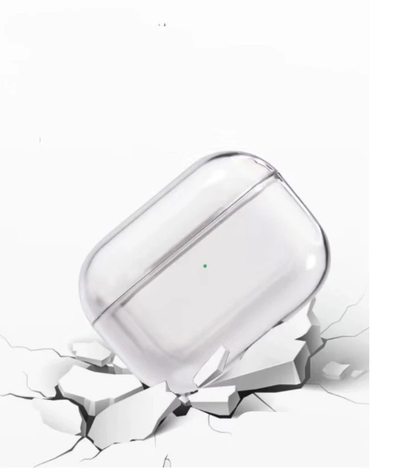  Защитный чехол для беспроводных наушников прозрачный Apple Airpods Жесткий Чехол из поликарбоната мультяшный с логотипом на