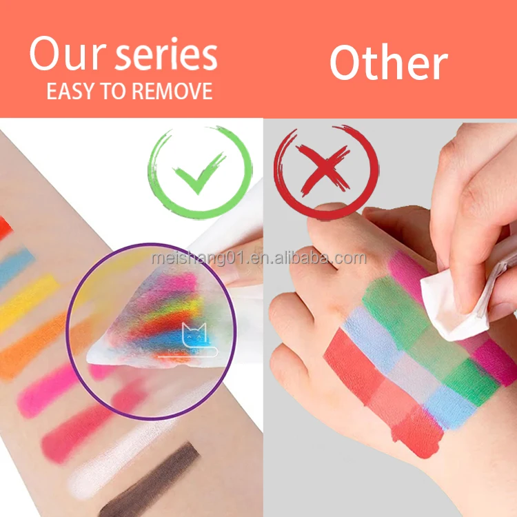 wholesale supplies water-based 30g black and other colors paint set together with face painting