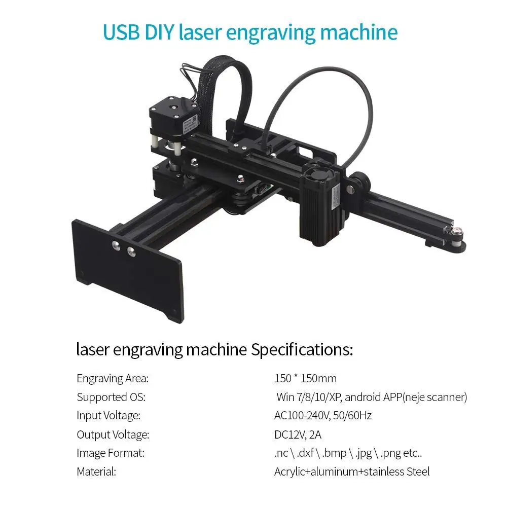 Daja D2 laser engraving machine mechanical laser head 3W 5W Blue Light jewelry marking home use laser engraving machines