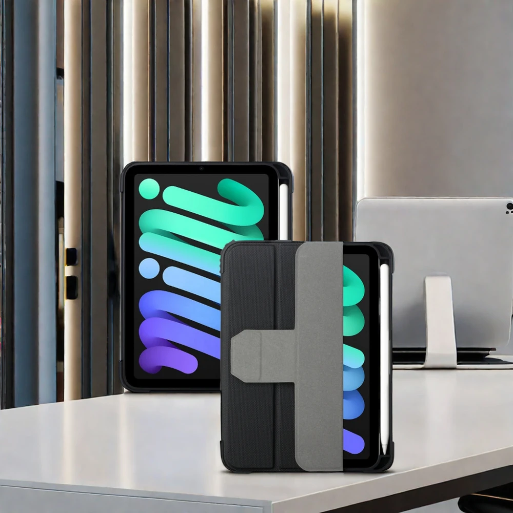 Fashionable Anti-Shock Anti-Scratch TPU PC Cover Case for iPad Mini 6 Stylish Magnetic Closing Clasp Laptop Bag & Cover