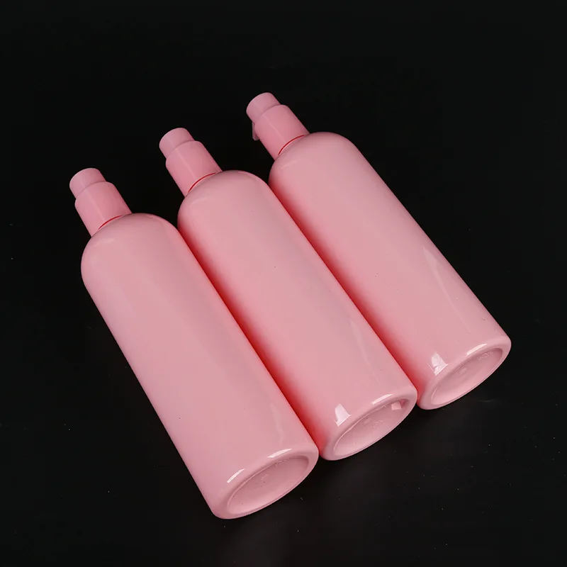 Pink plastic bottle lotion bottle 500ml large capacity