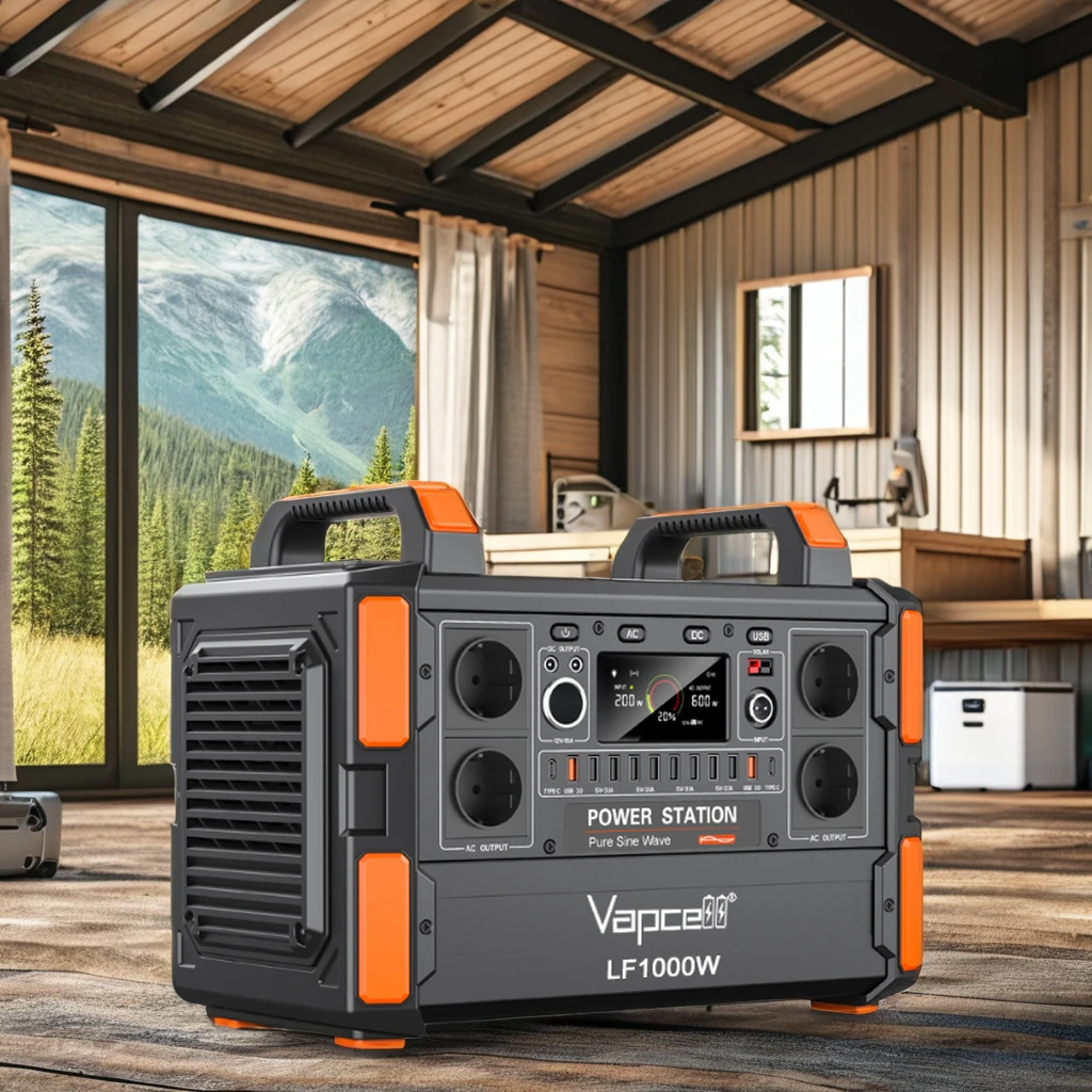 Портативный солнечный генератор VAPCELL T11 1200 Вт 1008Wh с разъемом ЕС источником питания для автомобиля Lifepo4 аварийной ситуации