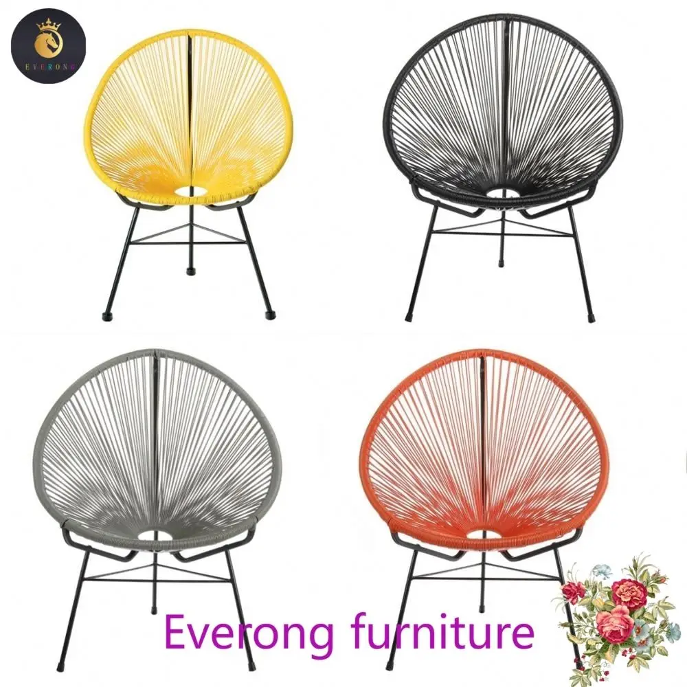 Hot Sale  Indoor Outdoor Patio Chair Wicker Sun Chair Bistro Set PE Rattan Acapulco Chair