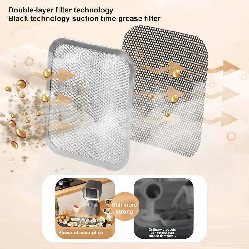 Electric Storage Range Hood Vertical Small Kitchen Available Detachable Range Hood