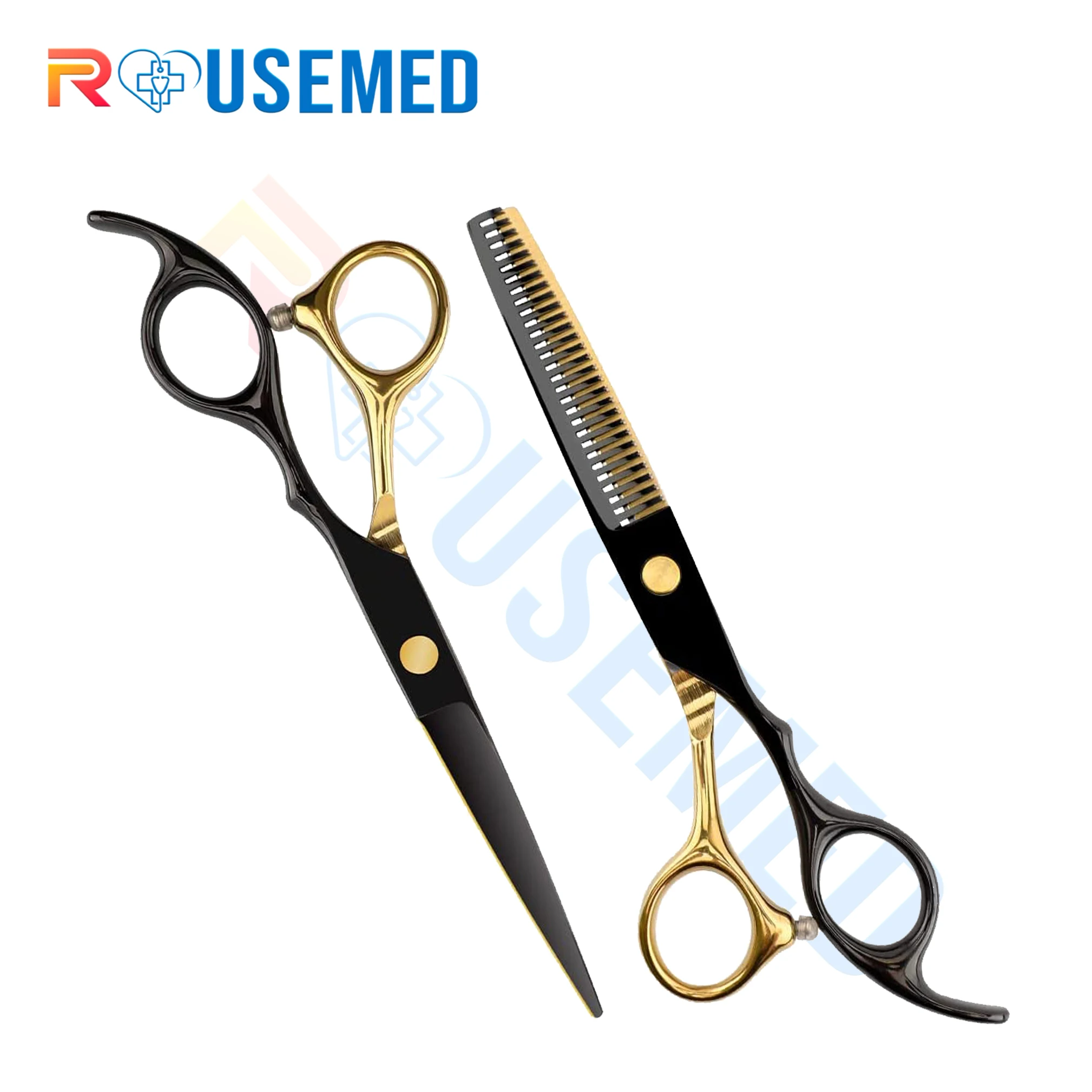ROUSEMED 2022 High Quality Factory  Price Stainless Steel Hair Dressing Scissors with Comb and Pouch Best Barber Scissors