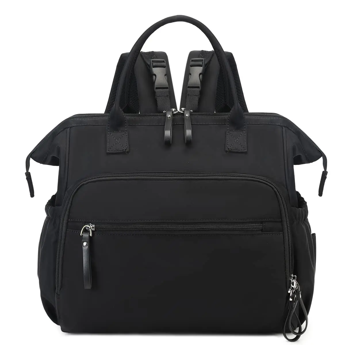 Custom Large Capacity Diaper Bag tote Nylon 3 Ways Travel Backpack and Should bag with Anti-theft Pockets