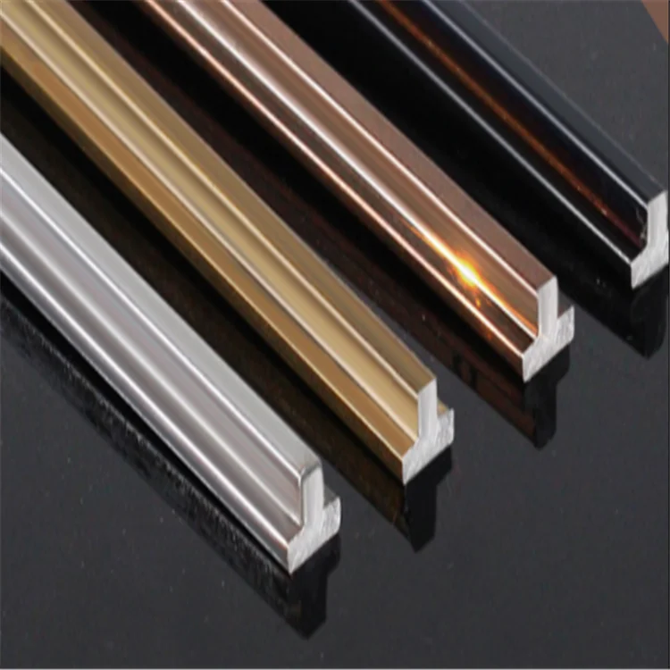 Bronze stainless steel decorative line ceiling background wall Titanium laminated strip edge wrap strip U t-groove edge