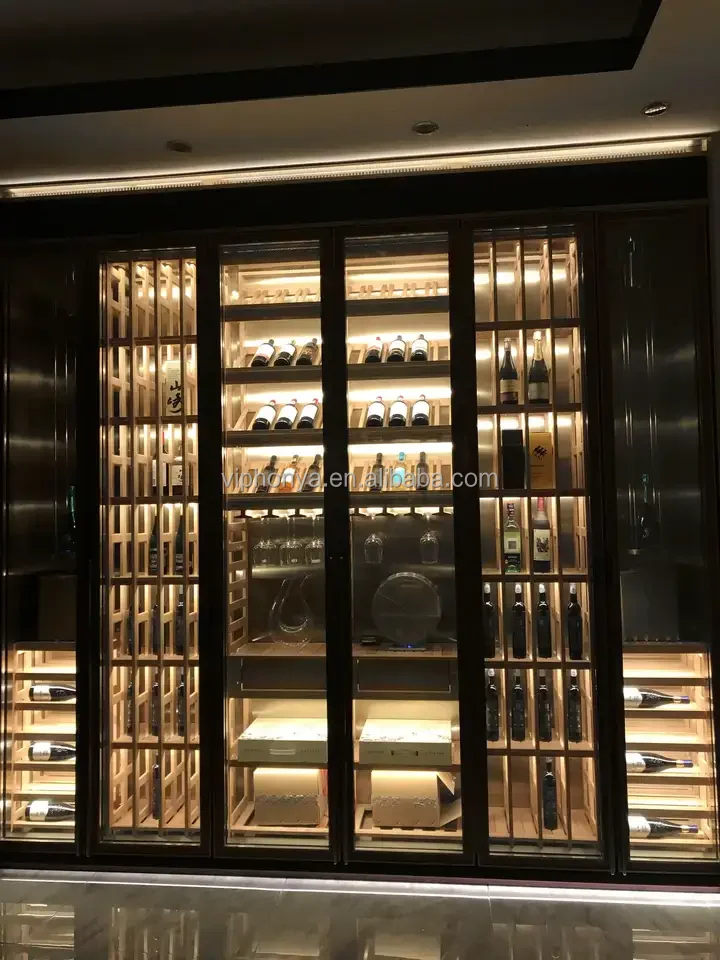 Durable Modern Red Wine Cabinet Wall Mounted Bar Metal Wine Display Shelf Rack Wine Bottle Holder Rack