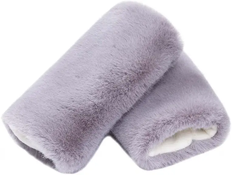 Faux Fur Arm Warmers Fingerless Gloves Velvet Women Winter Costume Party Costume