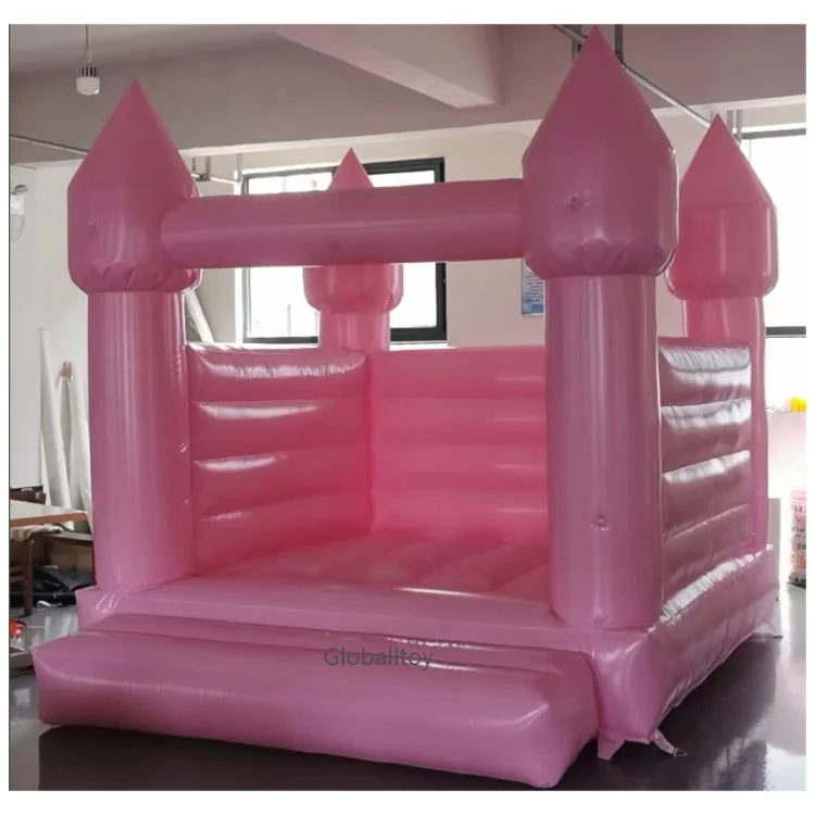 Hot selling-Commercial inflatable white wedding bouncy castle pink /white bounce house for sale