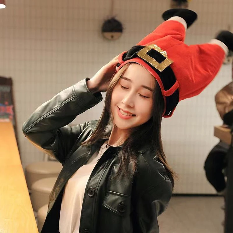 Hot sale 2020 new product singing and dancing mobile Santa hat plush funny dancing Christmas hat