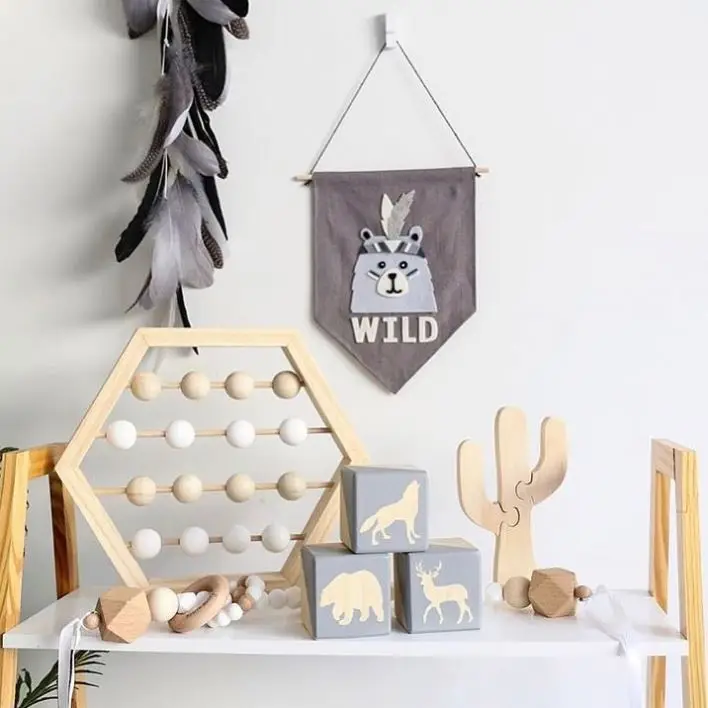 High quality Children Wooden Toy Hand Make Living Room Nordic Decoration Home