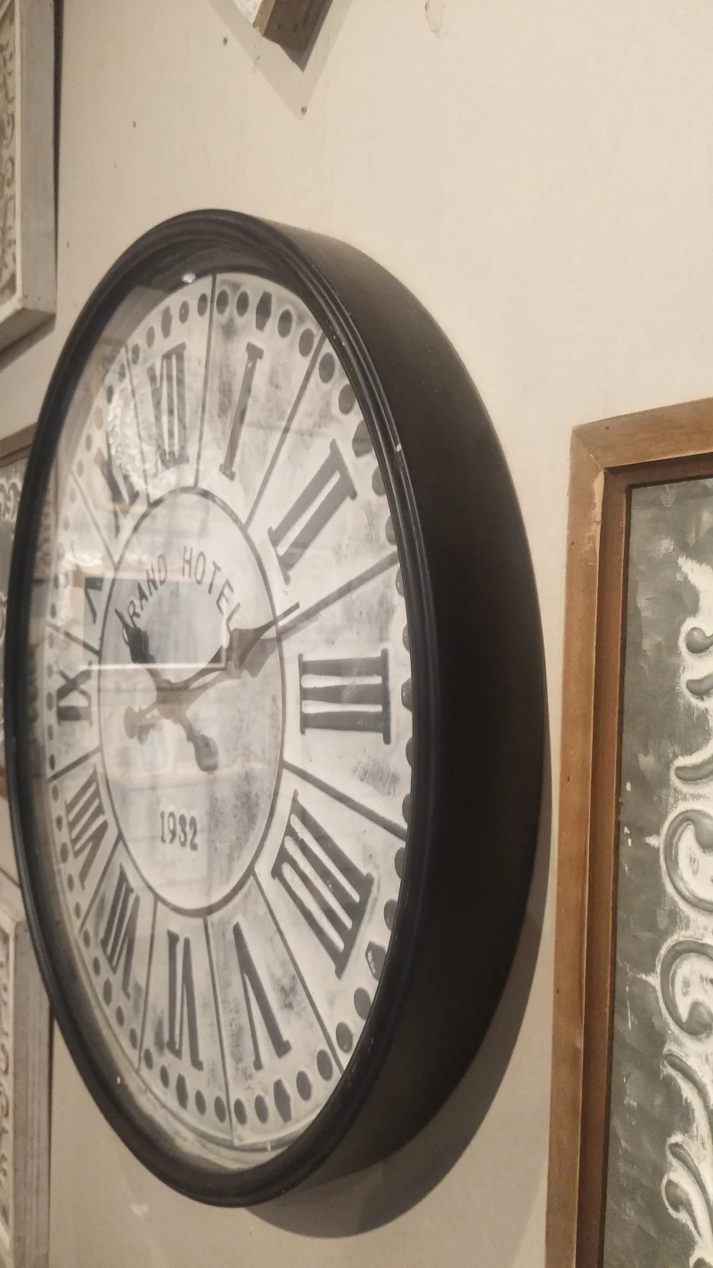 INNOVA Hot sale design Home Decor Large Retro Vintage Style Metal Big Wall Clock with glass cover
