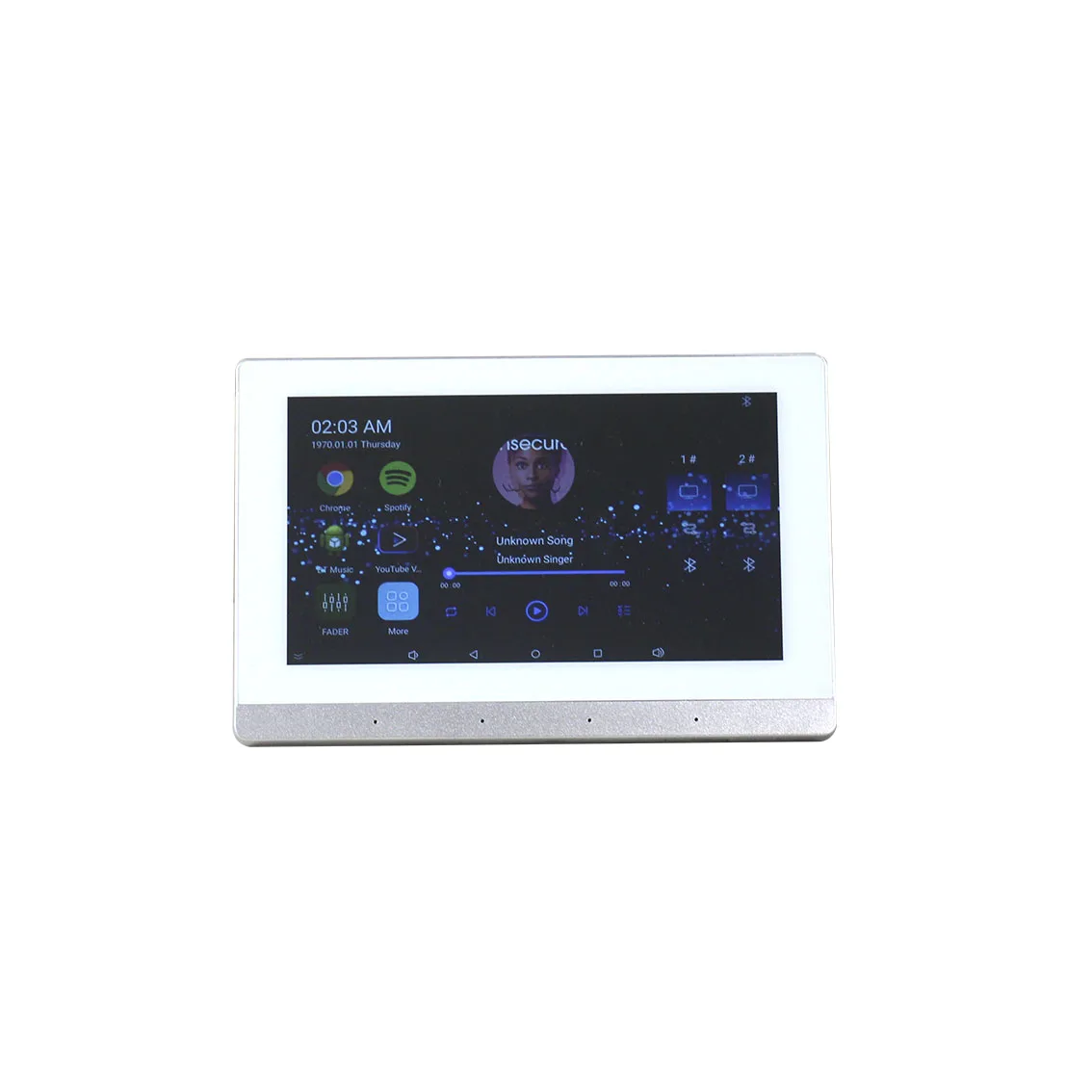 M Smart Home Audio Blue-tooth Wall Amplifier 8*25W 7-Inch Touch Screen Wifi Music In Wall Amplifier with Remote Controller