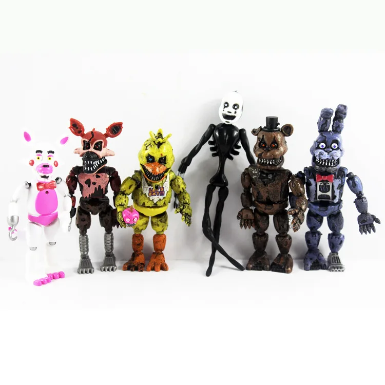  Hot Sale Toy Bear Five Nights At Freddy 2 Generation 6 Models Can Be Assembled Luminous Action Figure Doll