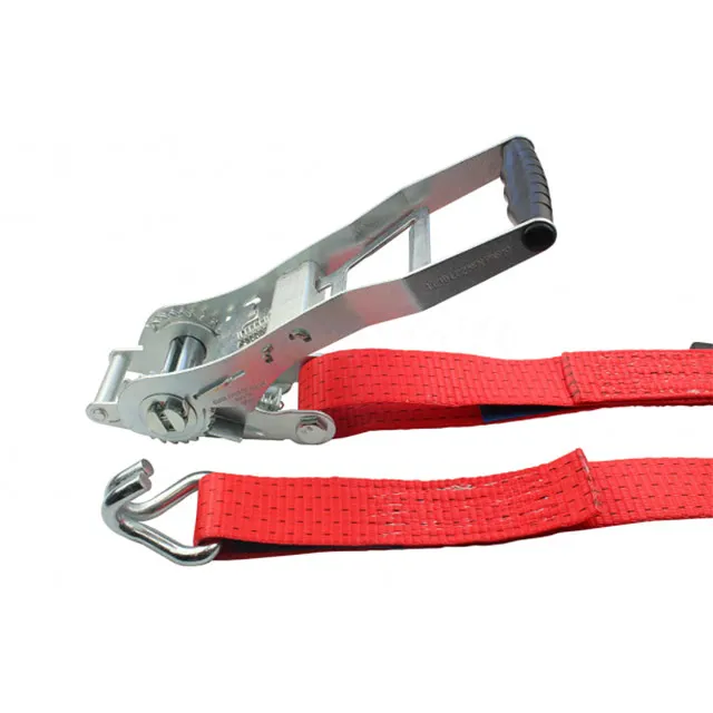 5000 KG Polyester Securing Cargo Tie Down Goods Lashing Belt Ergo Ratchet Straps For Fastening Load