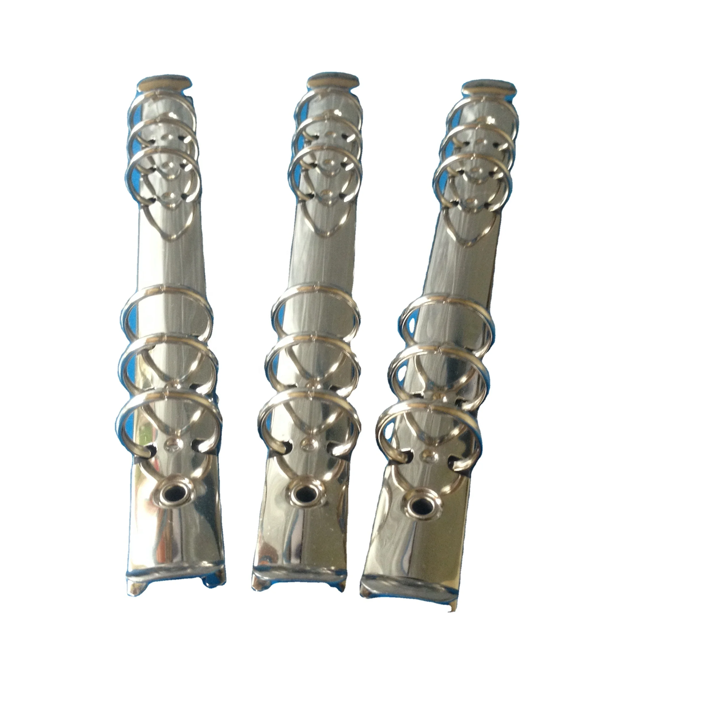 High Quality Electroplated Silver Metal Stationery Binder A5 Size 6 Ring O-clip 20mm backboard wide