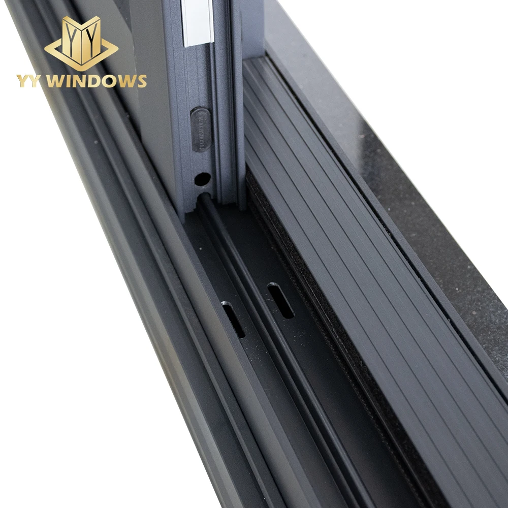 NFRC Certificate Modern High Quality Aluminum Glass Sliding Door Exterior 2 tracks Thermal Break Double Glazed Sliding Doors