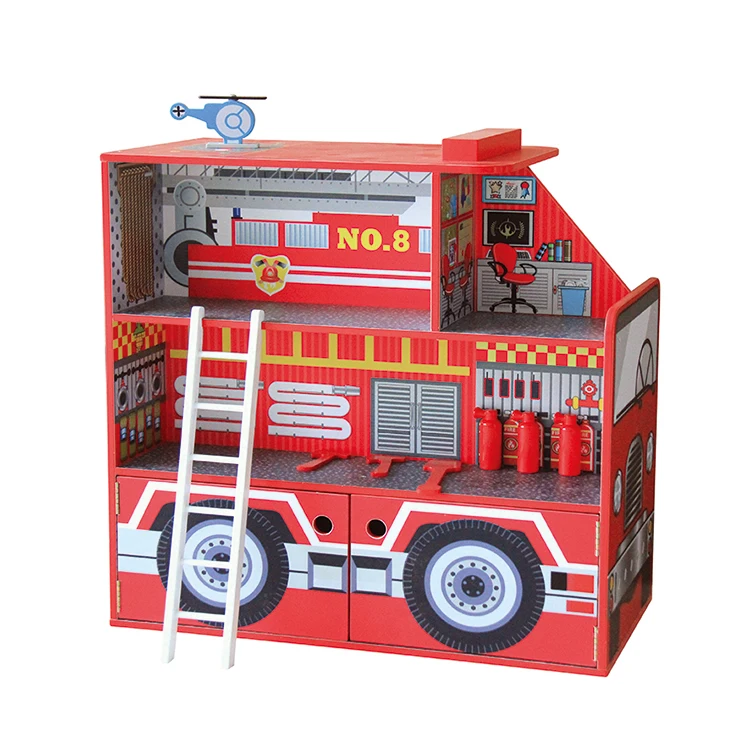 3-layer dollhouse with 7pcs small furniture