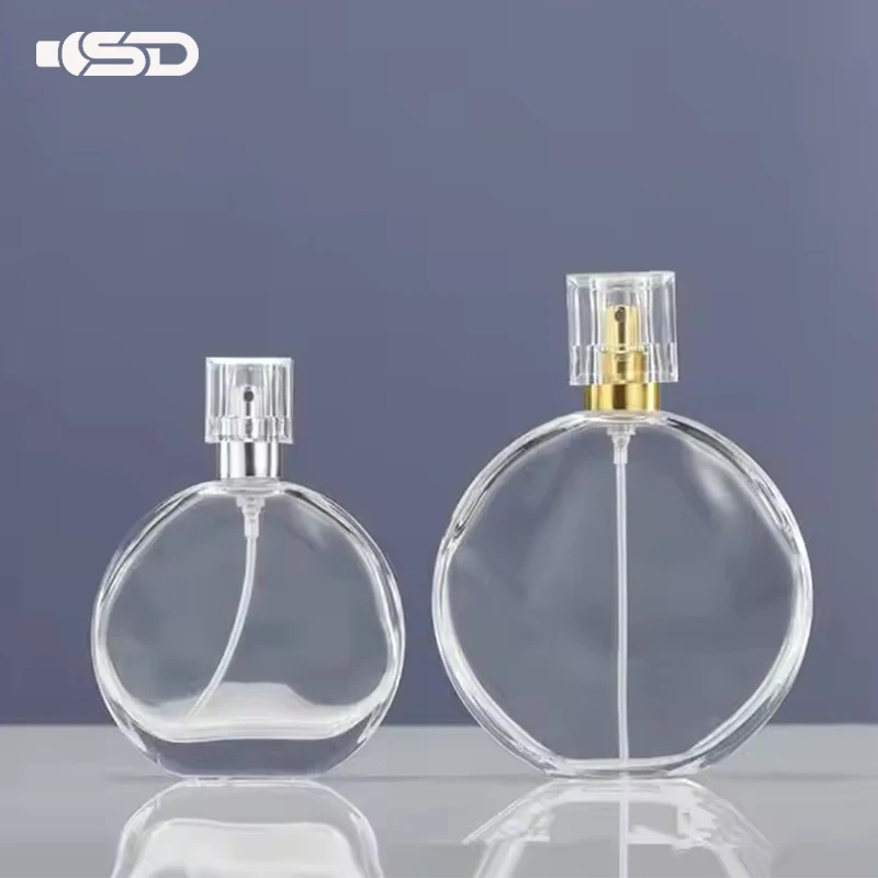 Round 50ml 100ml Sale Empty Perfume Bottles Luxury Glass Bottle For Perfume 100 Ml