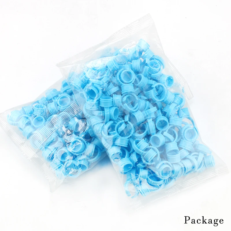 
Wholesale 100pcs/pack of plastic disposable glue ring for eyelash extension glue holder pink blue white with multiple styles L M 