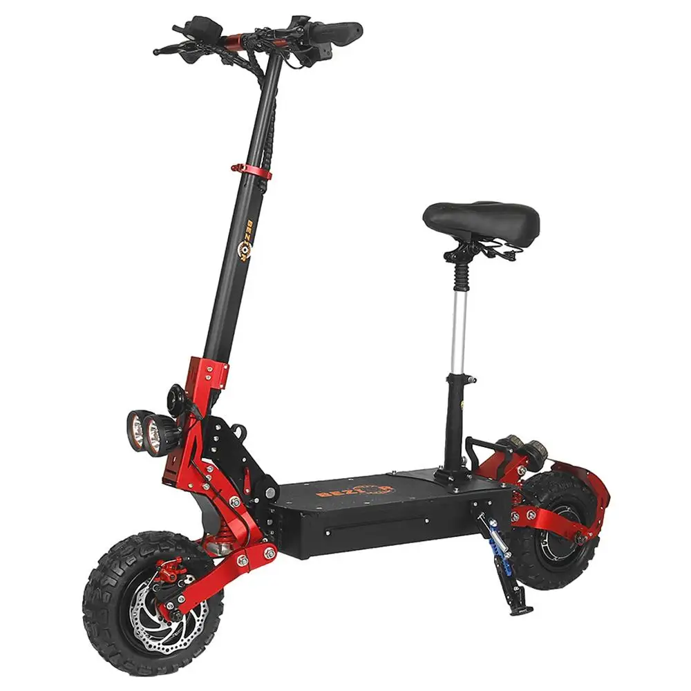 [ EU Fast Shipping ] Folding Electric Moped Scooter 1200W*2 Large Battery Capacity Dual Motor BEZIOR S2 Skateboard 60km Range