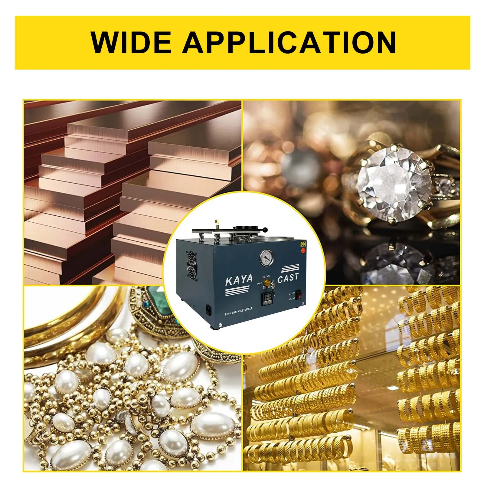 2023 Popular Totipotential with 1/2/3KG Graphite Crucible Casting Molten Gold Vacuum Machine for Jewelry Making Tools