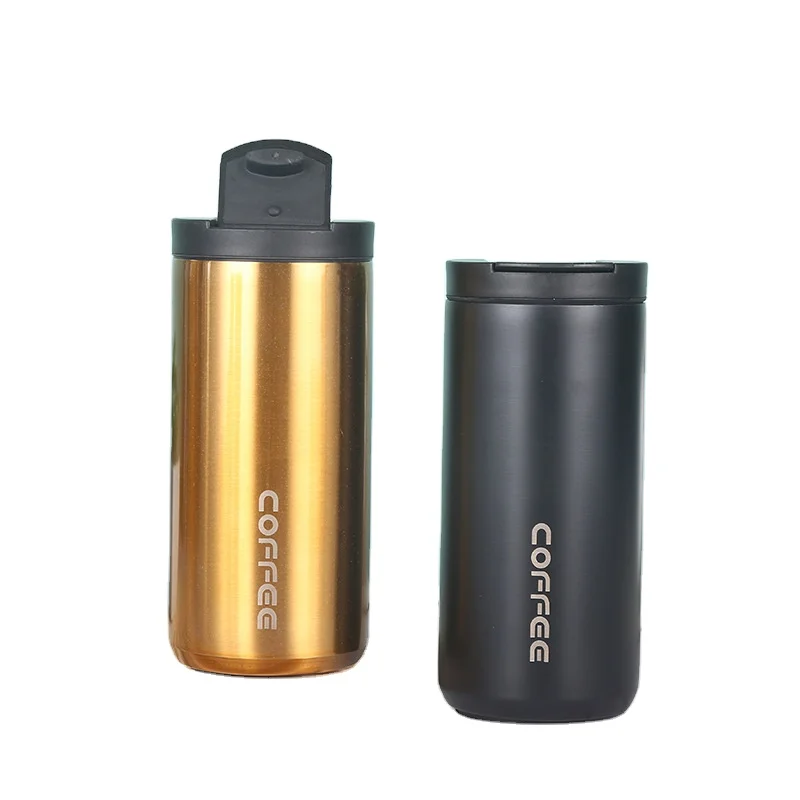 Portable Eco-Friendly Vacuum Flask 400ML 500ML Leak Proof Stainless Steel Insulated Coffee Tumbler