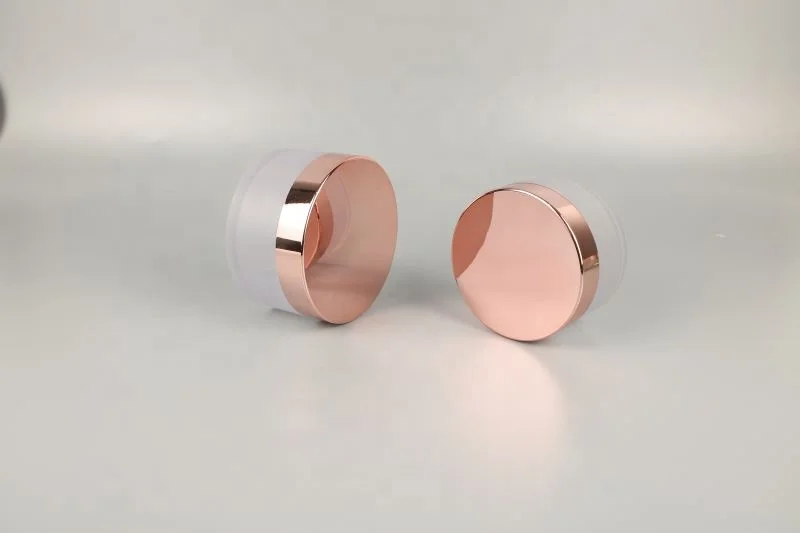 Luxury Sweet Plastic Cosmetic Jar PET Frosted Jar With Rose Gold Cap 0.5oz/1oz/2oz/3oz 4oz 8oz Lip Scrub Container With Lid