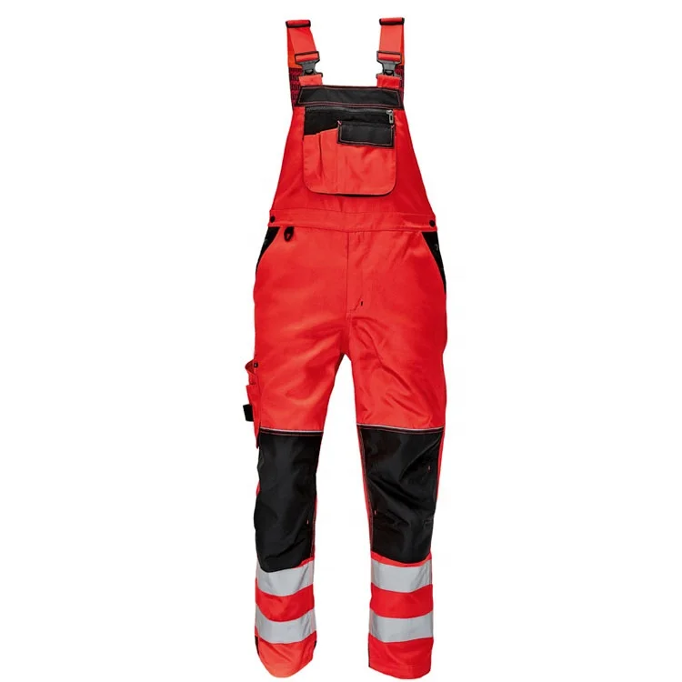 Wholesale High Quality Overall Workwear High Vis Reflective Safety Mens Winter Bib Pants For Men
