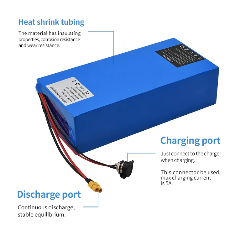 Customized 36v 48V 52v 60v 72v rechargeable lithium battery large capacity 48V Electric bicycle Battery pack