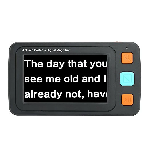 4.3 inch portable digital magnifying glass,17modes,Mobile electronic Low Vision Electronic Visual Aids,32 times magnification