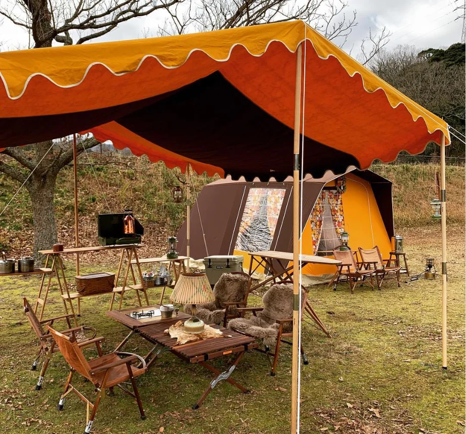 Outdoor furniture wood camping tent seamless pipe tube poles tent support light ash wooden pole