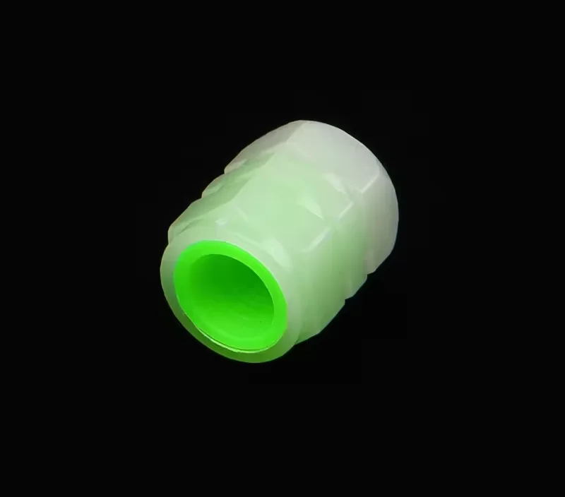 Custom high quality Fluorescent Car Tire Air Dust Cover Luminous Glow in The Dark Valve Stem Cap s