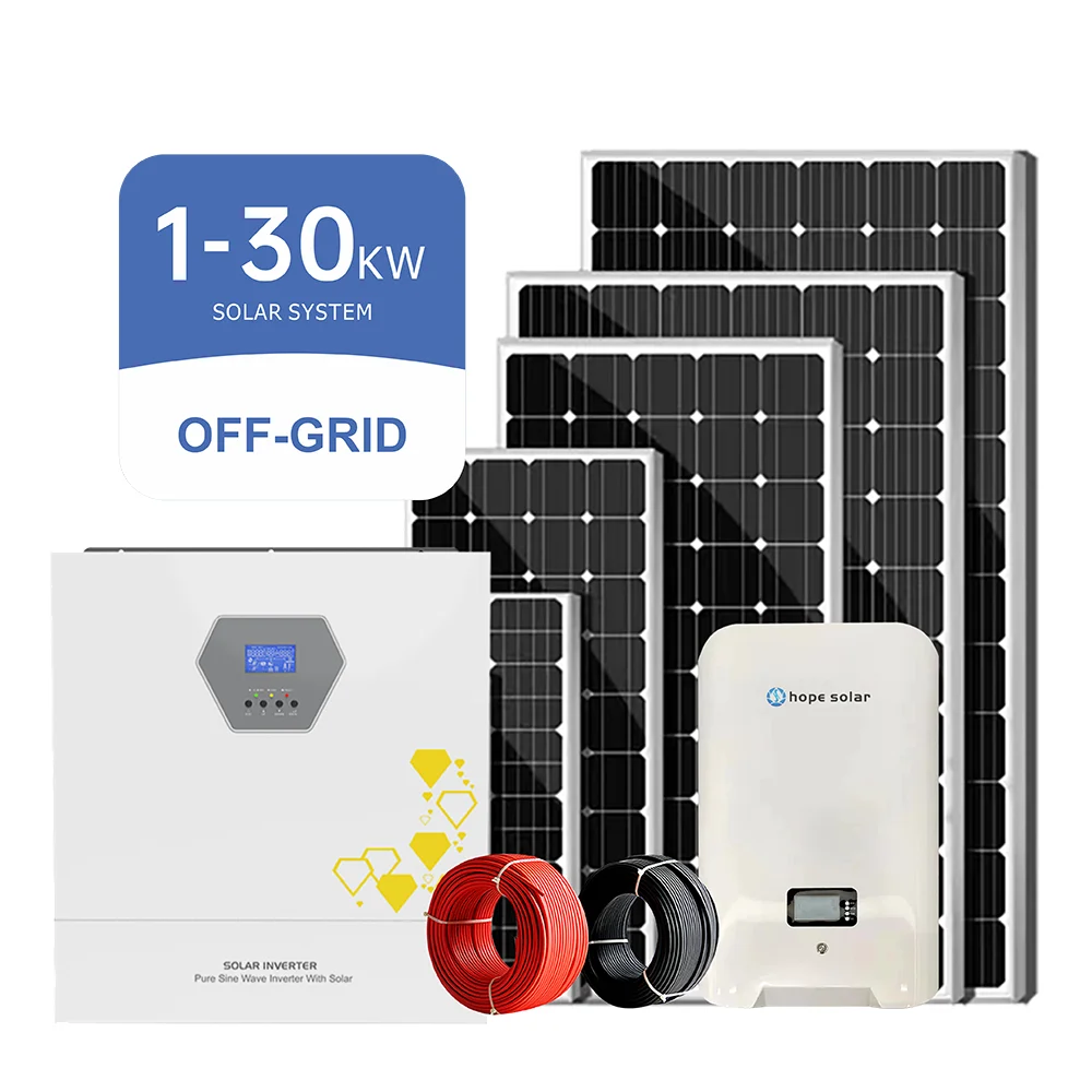 Kit Solar 2000w 5KW 5Kwp Solar Power House 4kw Pv Solar Panel System Storage Battery Bank for island