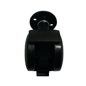 Twin Wheels Castor 40 mm Black PP Double Wheel Swivel Furniture Casters