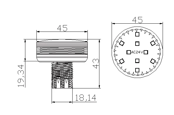 Amusement Automatical LED Pre-Programmed 45mm E14 Carnival Bulb AC24V AC110V Point Pixel Amusement LED Light