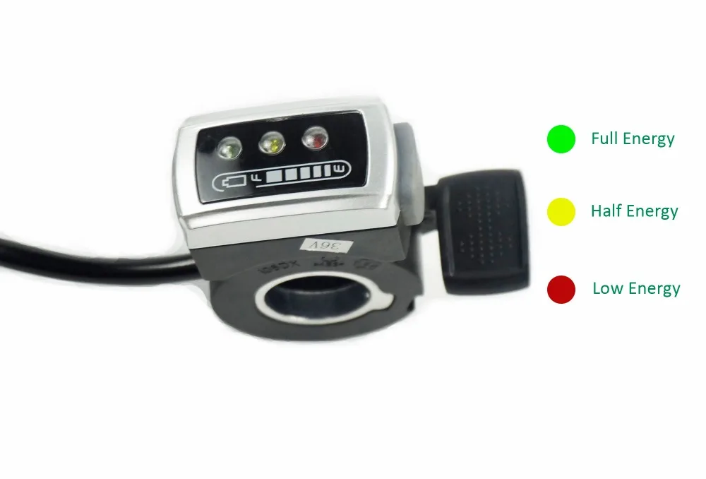 Greenpedel Wuxing 106X Electronic  Pedal Thumb Throttle with Battery Indicator and Power Switch for  Ebike Kit