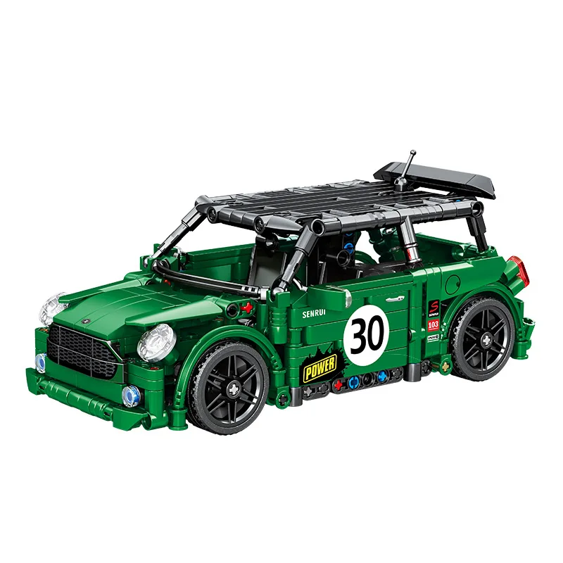 Ideas Pull Back MINI Cooper Speed Champion Race Car Sports City Building Blocks Bricks Sets Kids Model