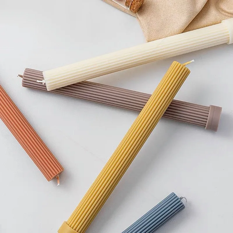 DGC Factory popular selling soy wax tapered pillar candle DIY home decoration long stick colorful table candle