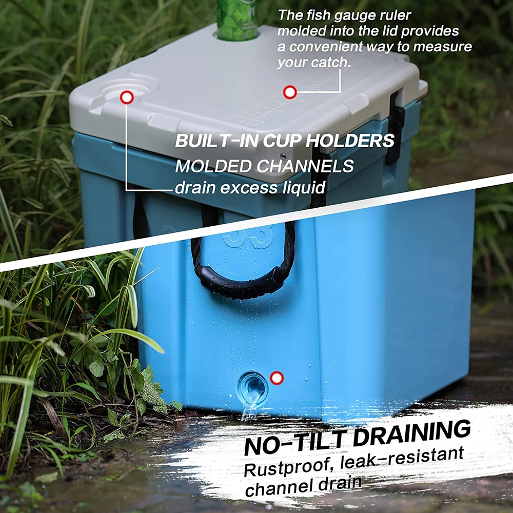 Factory wholesale 33 QT rotomolded  multifunction  cooler box r car thermostat